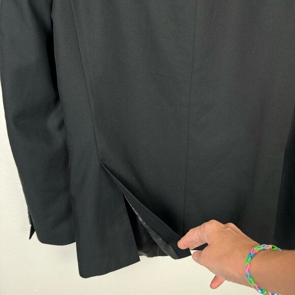 Kenneth Cole Reaction | 40L Black 2 Button Notch Collar Sports Coat Suit Blazer - Picture 6 of 9